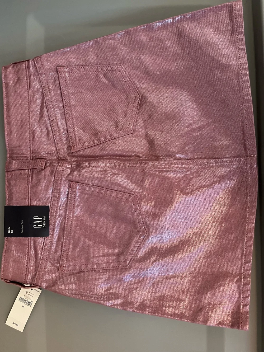 BNWT!! Kids GAP Shimmery Pink Metallic A-Line Skirt Size 10